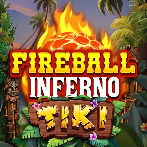Fireball Inferno Tiki online game logo by NetEnt on pelikioskiscasino.fi