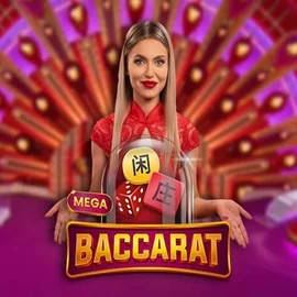 Mega Baccarat game by Pragmatic Play – logo hosted on Pelikioski Casino
