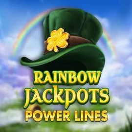 Rainbow Jackpots Power Lines by Red Tiger Gaming, showcased at pelikioskiscasino.fi – game logo
