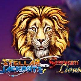 Stellar Jackpots with Serengeti Lions logo by Lightning Box Game Pelikioski Casino